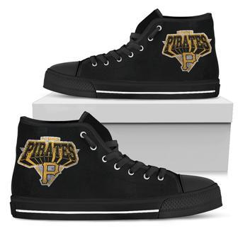 Simple Logo Pittsburgh Pirates High Top Shoes | Favorety DE