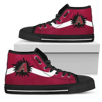 Simple Van Sun Flame Arizona Diamondbacks High Top Shoes | Favorety UK