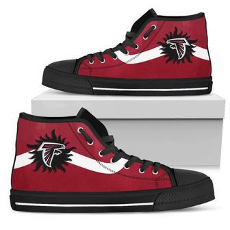 Simple Van Sun Flame Atlanta Falcons High Top Shoes | Favorety UK