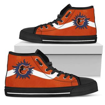 Simple Van Sun Flame Baltimore Orioles High Top Shoes | Favorety CA