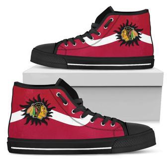 Simple Van Sun Flame Chicago Blackhawks High Top Shoes | Favorety UK