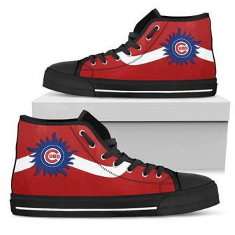 Simple Van Sun Flame Chicago Cubs High Top Shoes | Favorety DE