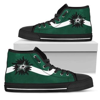 Simple Van Sun Flame Dallas Stars High Top Shoes | Favorety AU