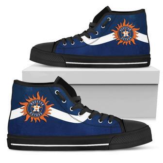 Simple Van Sun Flame Houston Astros High Top Shoes | Favorety UK