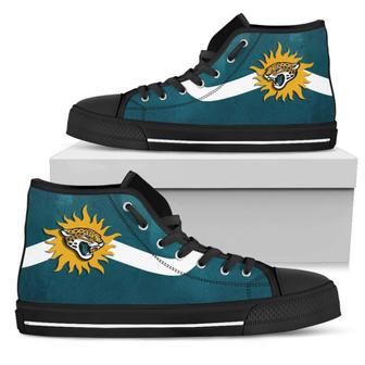 Simple Van Sun Flame Jacksonville Jaguars High Top Shoes | Favorety DE