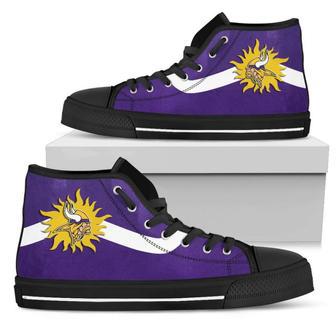 Simple Van Sun Flame Minnesota Vikings High Top Shoes | Favorety AU