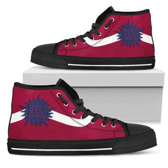 Simple Van Sun Flame New York Giants High Top Shoes | Favorety