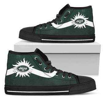 Simple Van Sun Flame New York Jets High Top Shoes | Favorety AU