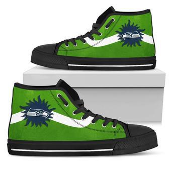 Simple Van Sun Flame Seattle Seahawks High Top Shoes | Favorety CA