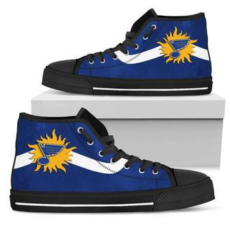 Simple Van Sun Flame St. Louis Blues High Top Shoes | Favorety