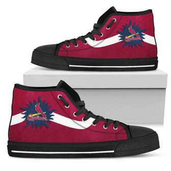 Simple Van Sun Flame St. Louis Cardinals High Top Shoes | Favorety AU