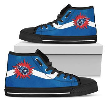 Simple Van Sun Flame Tennessee Titans High Top Shoes | Favorety UK