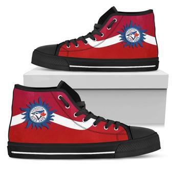 Simple Van Sun Flame Toronto Blue Jays High Top Shoes | Favorety CA