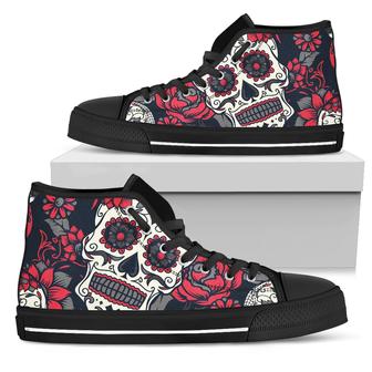 Skull Gift Women’S Skull High Top Shoes - Monsterry DE