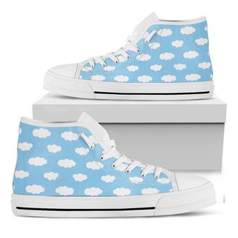 Sky Cloud Pattern Print White High Top Shoes - Monsterry CA