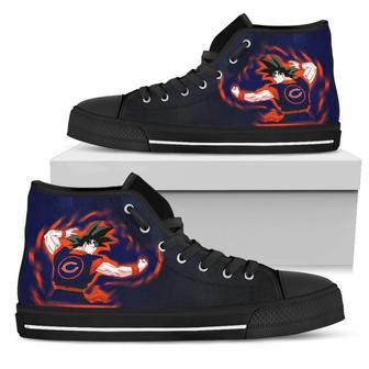 Son Goku Saiyan Power Chicago Bears High Top Shoes | Favorety