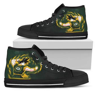 Son Goku Saiyan Power Green Bay Packers High Top Shoes | Favorety CA