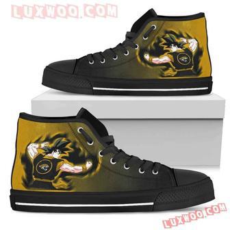 Son Goku Saiyan Power Jacksonville Jaguars High Top Shoes Sport Sneakers | Favorety DE