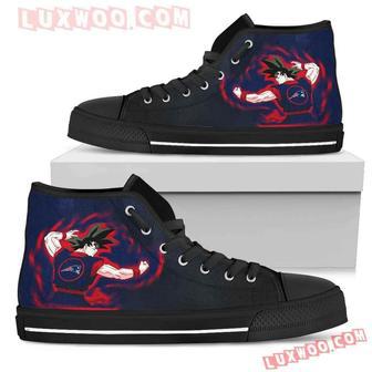 Son Goku Saiyan Power New England Patriots High Top Shoes Sport Sneakers | Favorety DE