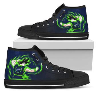 Son Goku Saiyan Power Seattle Seahawks High Top Shoes | Favorety DE