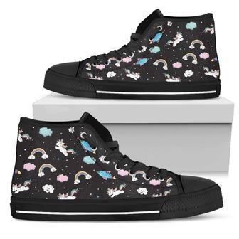 Star Space Unicorn Women's High Top Shoes - Monsterry UK