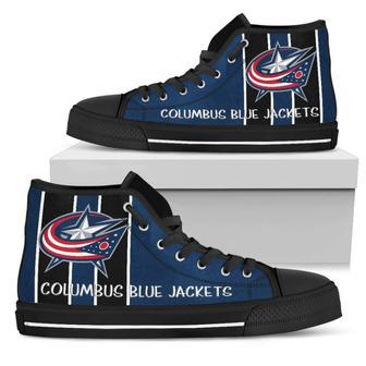 Steaky Trending Fashion Sporty Columbus Blue Jackets High Top Shoes | Favorety CA