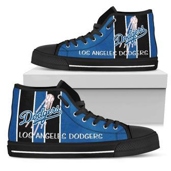 Steaky Trending Fashion Sporty Los Angeles Dodgers High Top Shoes | Favorety