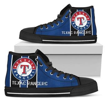 Steaky Trending Fashion Sporty Texas Rangers High Top Shoes | Favorety AU