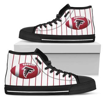 Straight Line With Deep Circle Atlanta Falcons High Top Shoes | Favorety CA