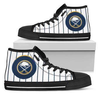 Straight Line With Deep Circle Buffalo Sabres High Top Shoes | Favorety DE