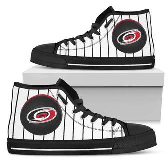 Straight Line With Deep Circle Carolina Hurricanes High Top Shoes | Favorety DE