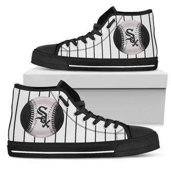 Straight Line With Deep Circle Chicago White Sox High Top Shoes | Favorety CA