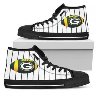 Straight Line With Deep Circle Green Bay Packers High Top Shoes | Favorety DE