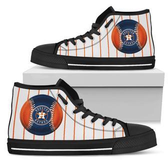 Straight Line With Deep Circle Houston Astros High Top Shoes | Favorety CA