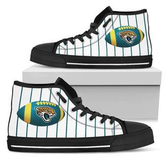 Straight Line With Deep Circle Jacksonville Jaguars High Top Shoes | Favorety AU