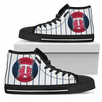 Straight Line With Deep Circle Minnesota Twins High Top Shoes | Favorety DE