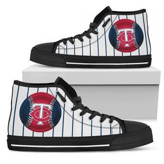 Straight Line With Deep Circle Minnesota Twins High Top Shoes | Favorety AU