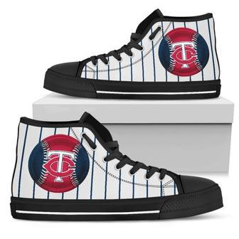 Straight Line With Deep Circle Minnesota Twins High Top Shoes | Favorety CA