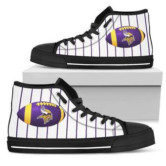 Straight Line With Deep Circle Minnesota Vikings High Top Shoes | Favorety AU