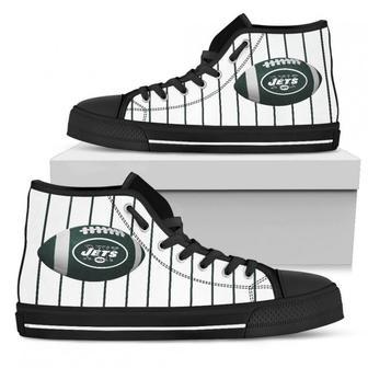 Straight Line With Deep Circle New York Jets High Top Shoes | Favorety UK