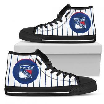 Straight Line With Deep Circle New York Rangers High Top Shoes | Favorety CA