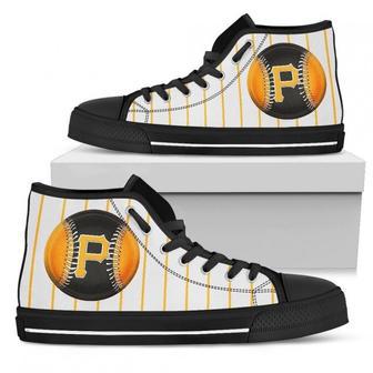 Straight Line With Deep Circle Pittsburgh Pirates High Top Shoes | Favorety AU