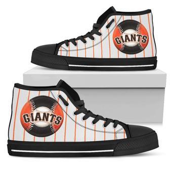 Straight Line With Deep Circle San Francisco Giants High Top Shoes | Favorety