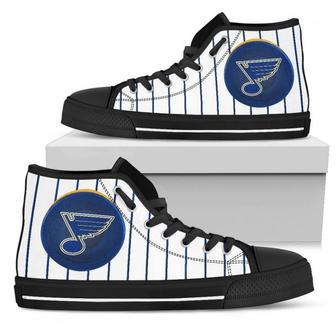 Straight Line With Deep Circle St. Louis Blues High Top Shoes | Favorety DE