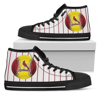 Straight Line With Deep Circle St. Louis Cardinals High Top Shoes | Favorety DE