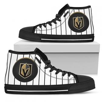 Straight Line With Deep Circle Vegas Golden Knights High Top Shoes | Favorety