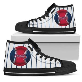 Straight Line With Deep Circleatlanta Braves High Top Shoes | Favorety AU