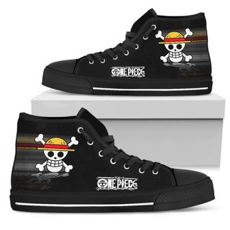 Straw Hat Jolly Pirates Sneakers High Top Shoes - Monsterry DE