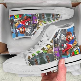 Super Mario For Men And Women Sneakers High Top Shoes | Favorety AU