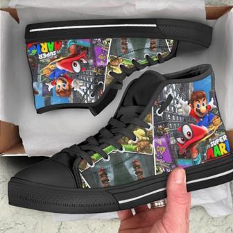 Super Mario Game For Men And Women Sneakers High Top Shoes | Favorety UK